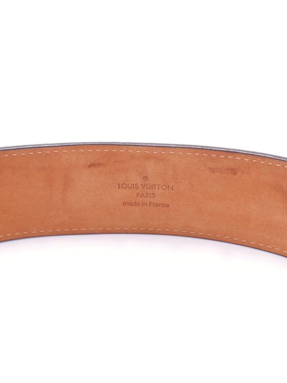 Louis Vuitton Initial Monogram Ceinture Leather Belt Brown Gold - Picture 5 of 6